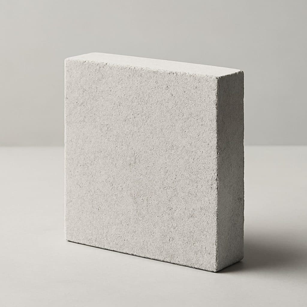 Carreau en béton cellulaire imperméable présenté seul