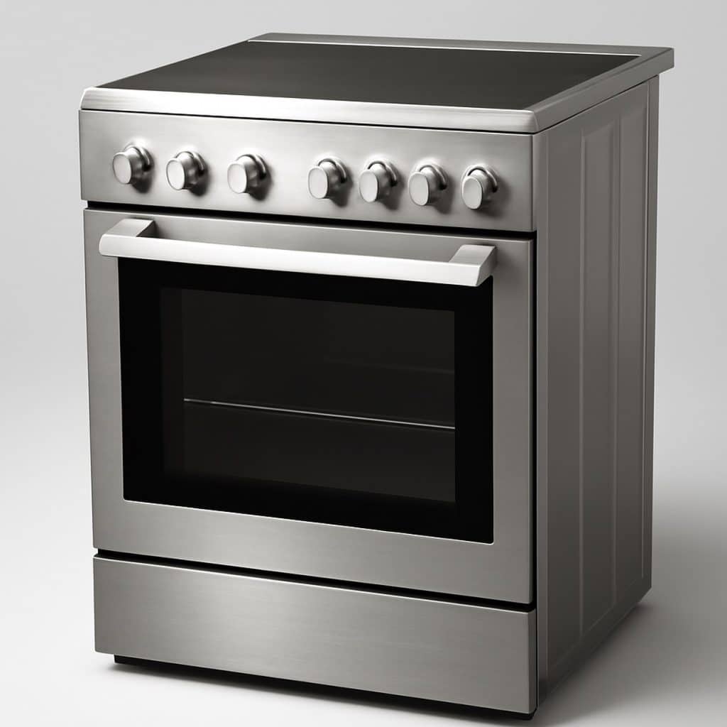 Cuisinière électrique multifonction avec plaques présenté seul
