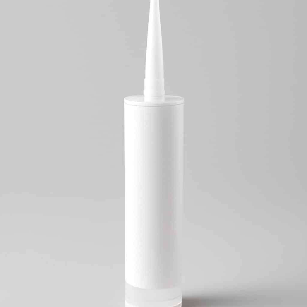 Mastic silicone pour sanitaires présenté seul