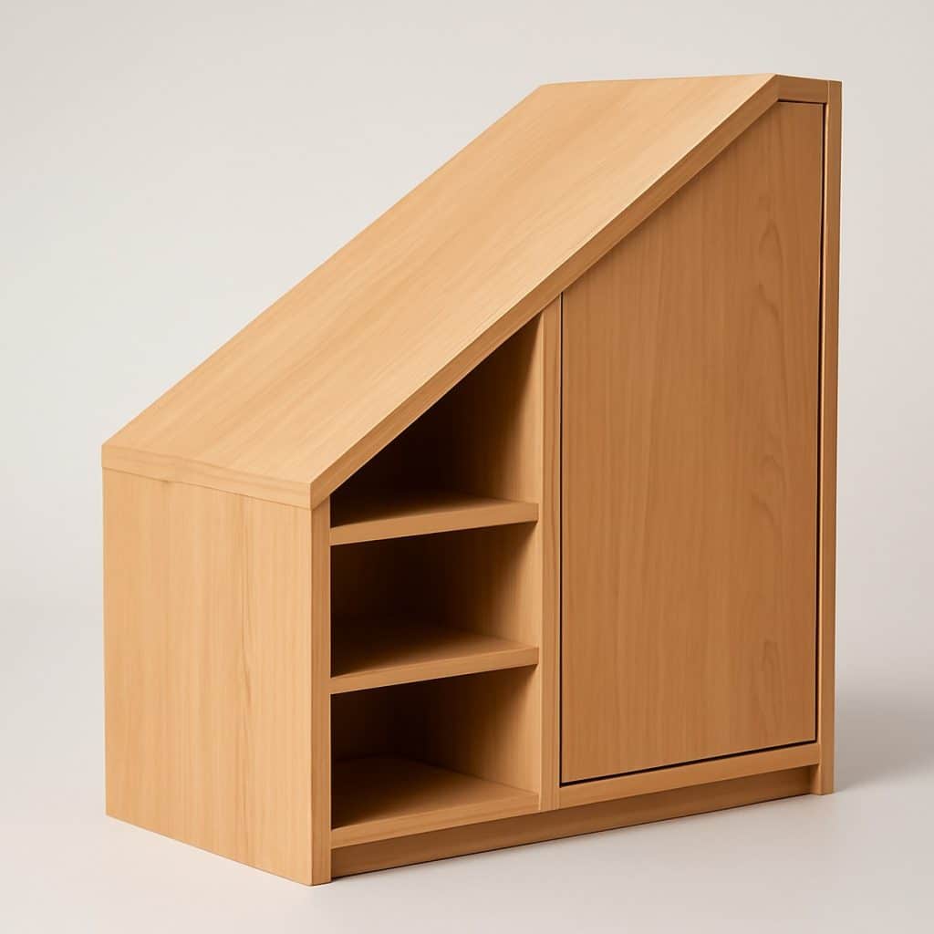 Meuble sous pente salle de bain compact présenté seul