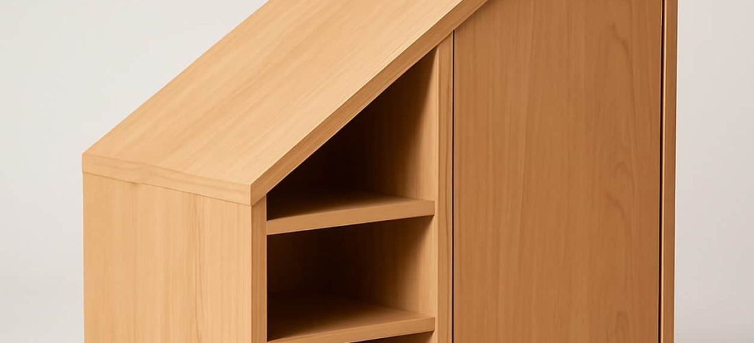 Meuble sous pente salle de bain compact présenté seul